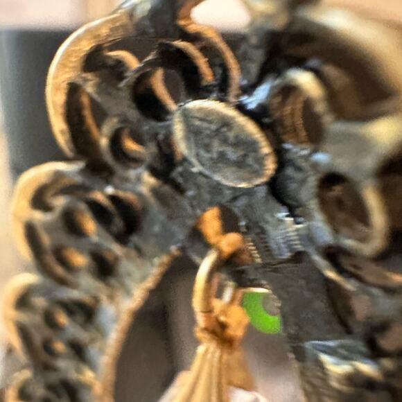 Tortolani Crislu VTG Crystals Beads Costume signed Necklace Makers Mark goldtone - Picture 15 of 16